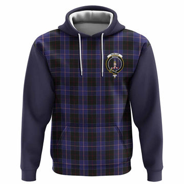 Dunlop Tartan Accent Hoodie with Family Crest