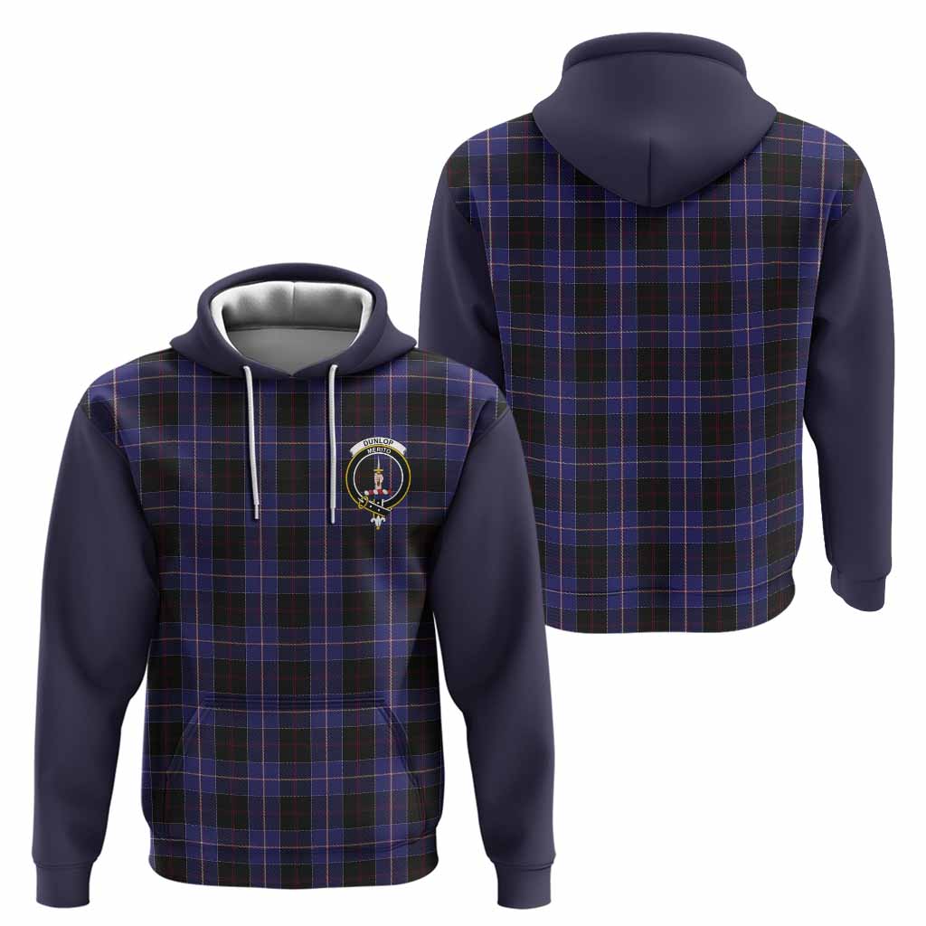 Dunlop Tartan Accent Hoodie with Family Crest
