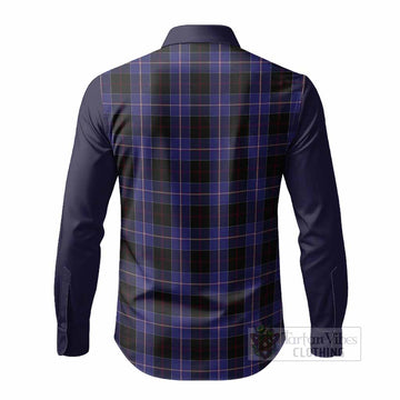Dunlop Tartan Accent Long Sleeve Button Shirts with Family Crest