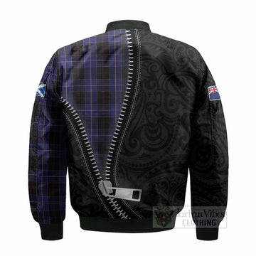 Dunlop Tartan Bomber Jacket New Zealand Pattern Unique Zipper Stylized