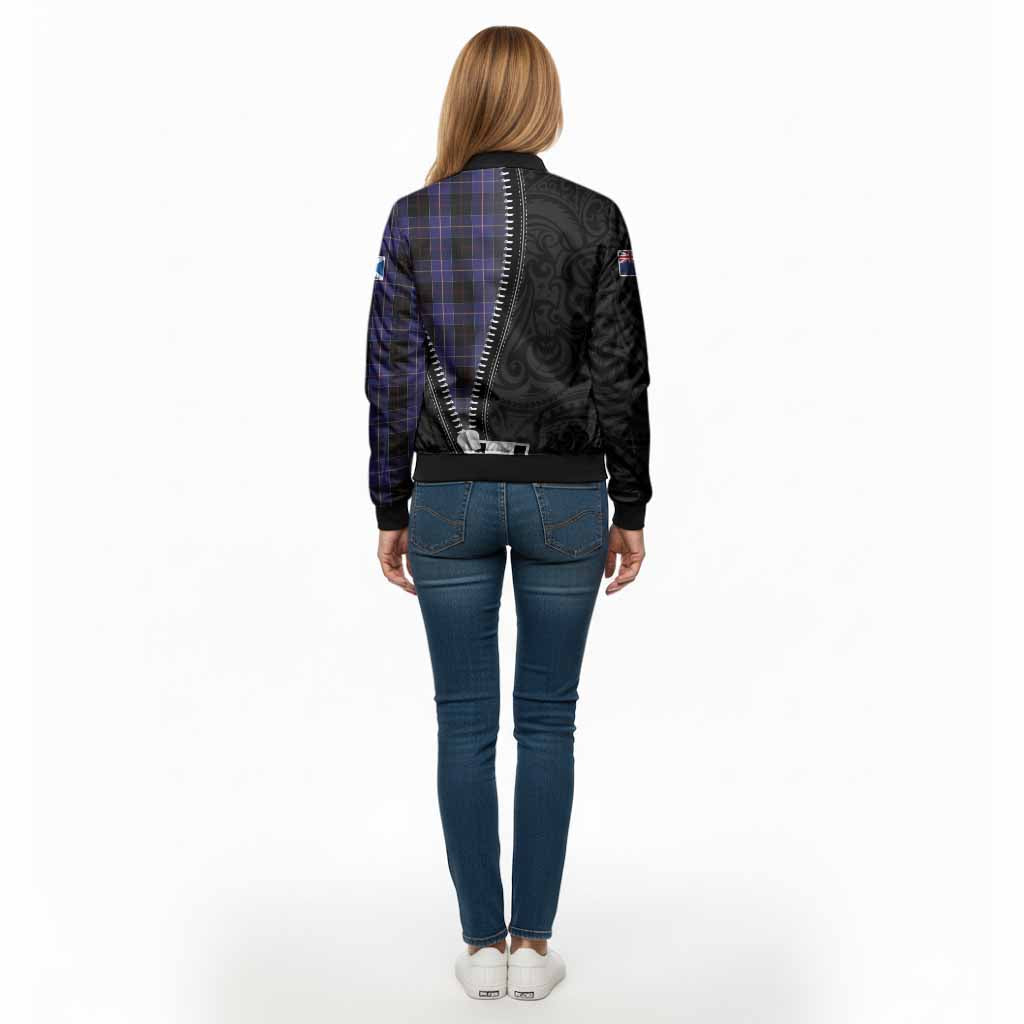 Dunlop Tartan Bomber Jacket New Zealand Pattern Unique Zipper Stylized