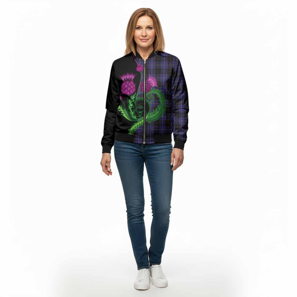 Dunlop Tartan Bomber Jacket Traditional Scottish Thistle