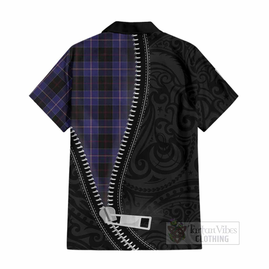 Dunlop Tartan Cotton Hawaiian Shirt New Zealand Pattern Unique Zipper Stylized