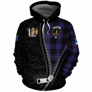 Dunlop Tartan Cotton Hoodie New Zealand Pattern Unique Zipper Stylized