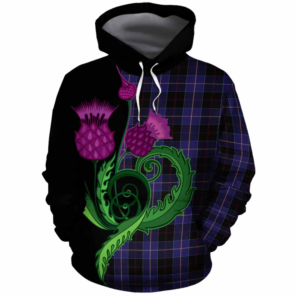Dunlop Tartan Cotton Hoodie Traditional Scottish Thistle