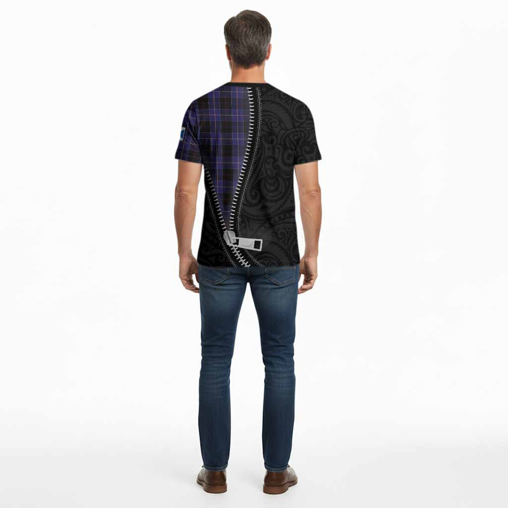 Dunlop Tartan Cotton T-shirt New Zealand Pattern Unique Zipper Stylized