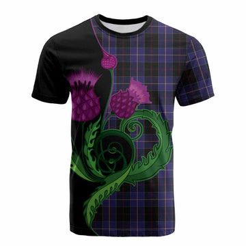 Dunlop Tartan Cotton T-shirt Traditional Scottish Thistle