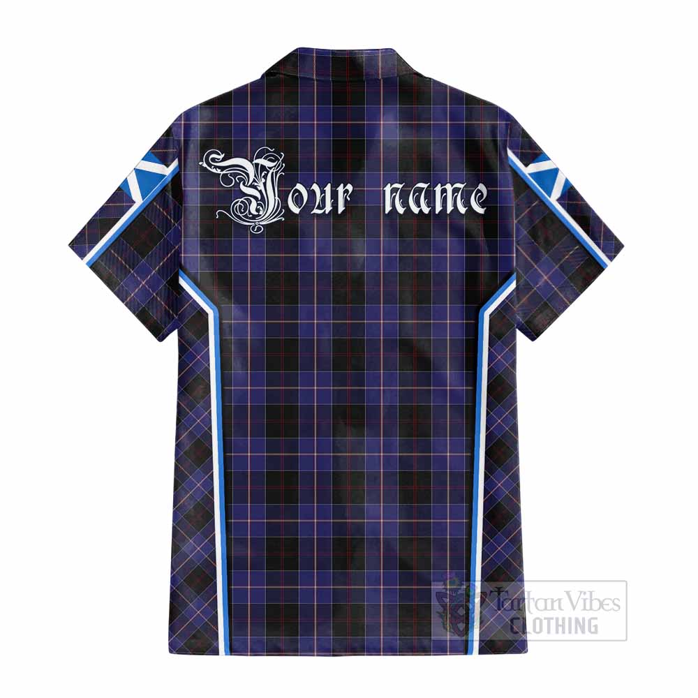 Dunlop Tartan Crest Cotton Hawaiian Shirt Scotland Coat of Arm Flag Style - Tartan Vibes Clothing