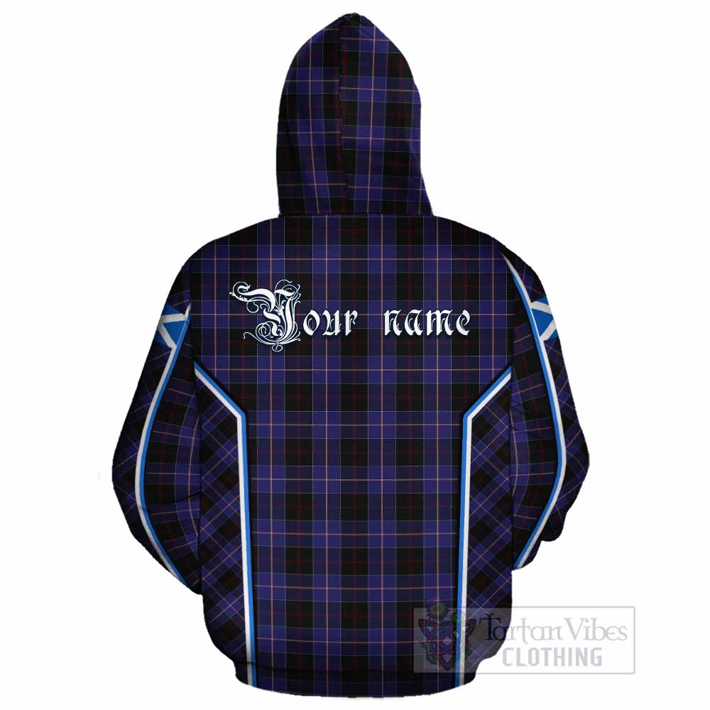 Dunlop Tartan Crest Cotton Hoodie Scotland Coat of Arm Flag Style - Tartan Vibes Clothing