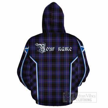 Dunlop Tartan Crest Cotton Hoodie Scotland Coat of Arm Flag Style