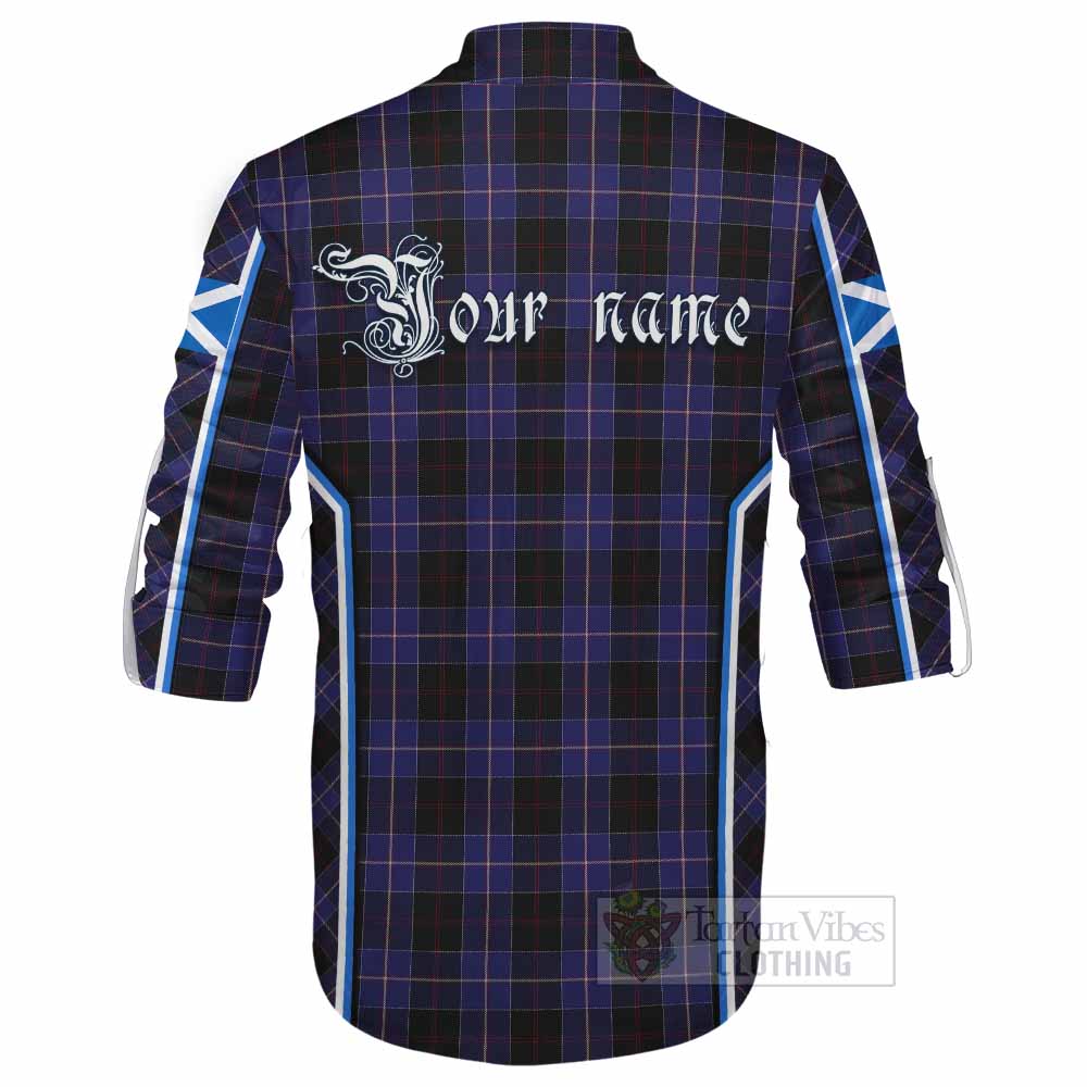 Dunlop Tartan Crest Ghillie Kilt Shirt Scotland Coat of Arm Flag Style - Tartan Vibes Clothing