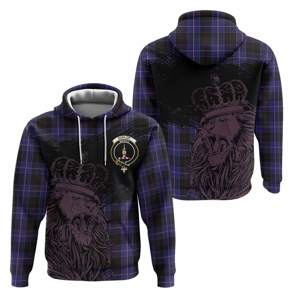 Dunlop Tartan Crest Hoodie Crowned Lion Heritage Style