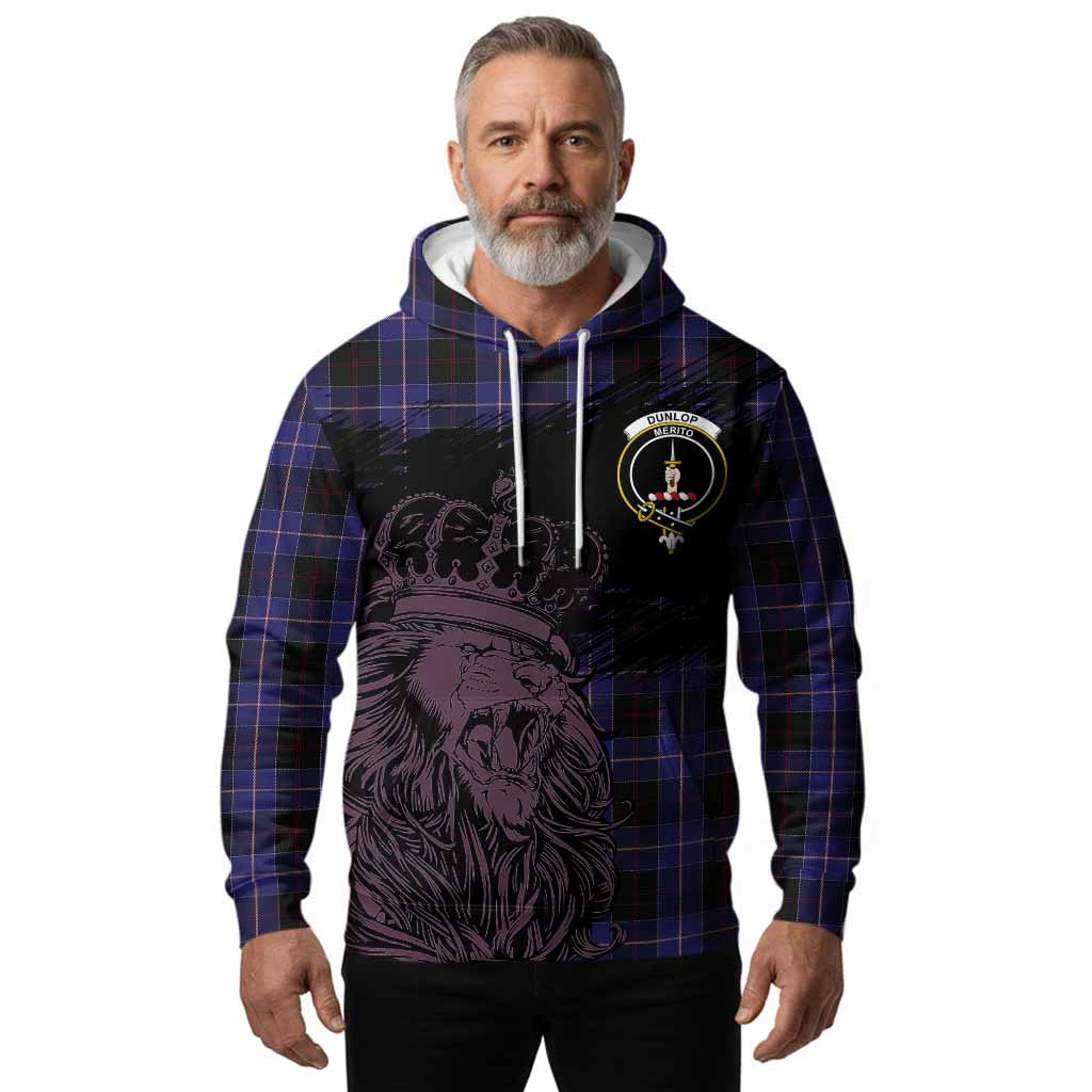 Dunlop Tartan Crest Hoodie Crowned Lion Heritage Style