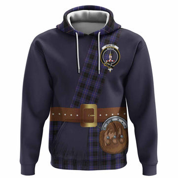 Dunlop Tartan Crest Hoodie Kilt Costume Style