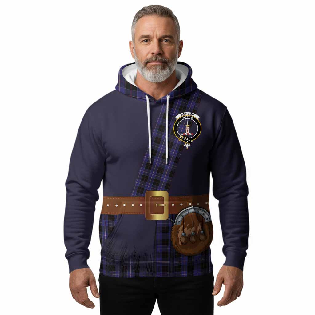 Dunlop Tartan Crest Hoodie Kilt Costume Style