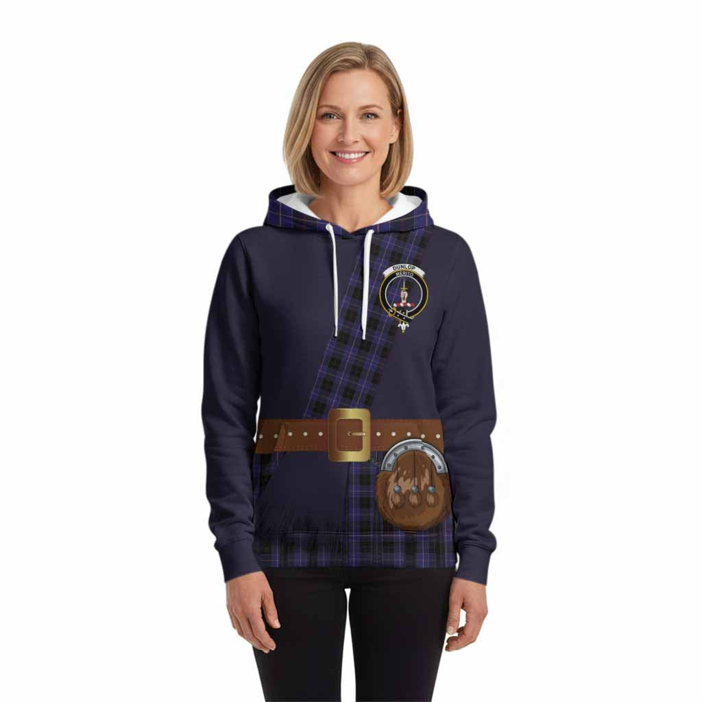Dunlop Tartan Crest Hoodie Kilt Costume Style
