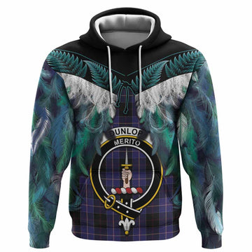 Dunlop Tartan Crest Hoodie New Zealand Maori Korowai Cloak
