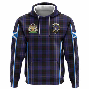 Dunlop Tartan Crest Hoodie Scotland Coat of Arm Flag Style