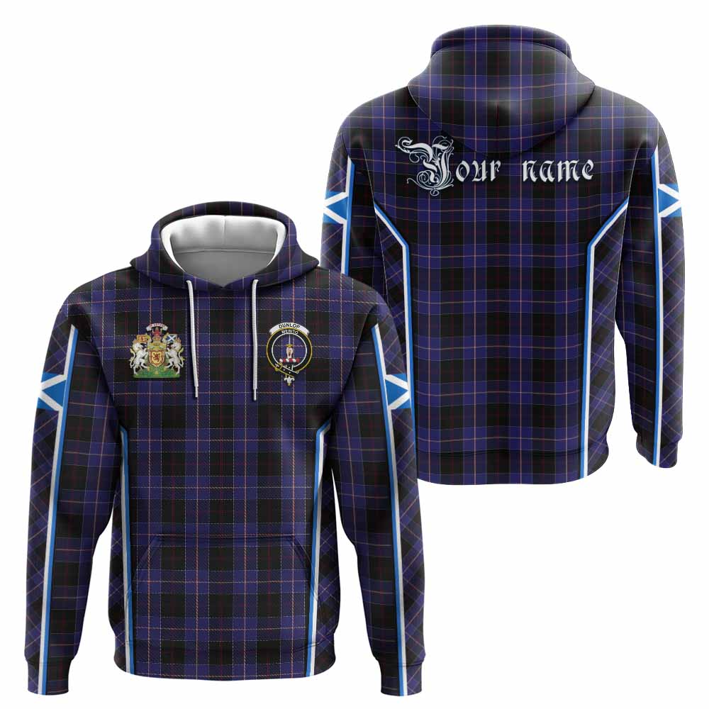 Dunlop Tartan Crest Hoodie Scotland Coat of Arm Flag Style - Tartan Vibes Clothing