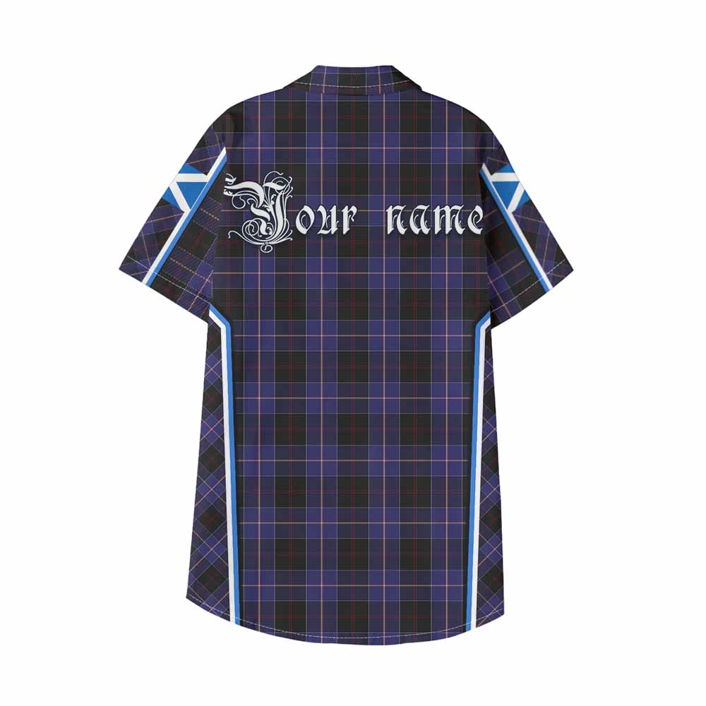 Dunlop Tartan Crest Kid Hawaiian Shirt Scotland Coat of Arm Flag Style - Tartan Vibes Clothing