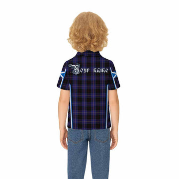 Dunlop Tartan Crest Kid Polo Shirt Scotland Coat of Arm Flag Style - Tartan Vibes Clothing