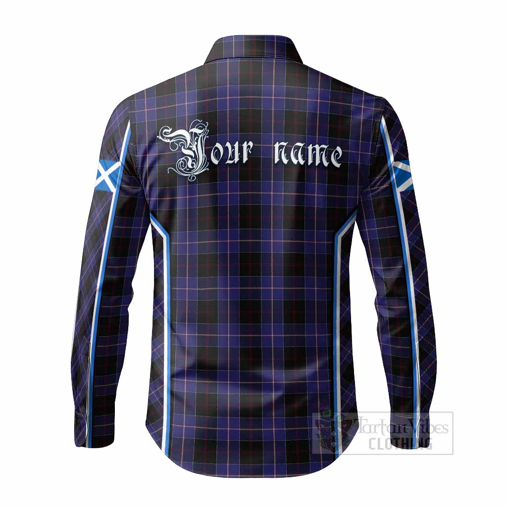 Dunlop Tartan Crest Long Sleeve Button Shirts Scotland Coat of Arm Flag Style - Tartan Vibes Clothing