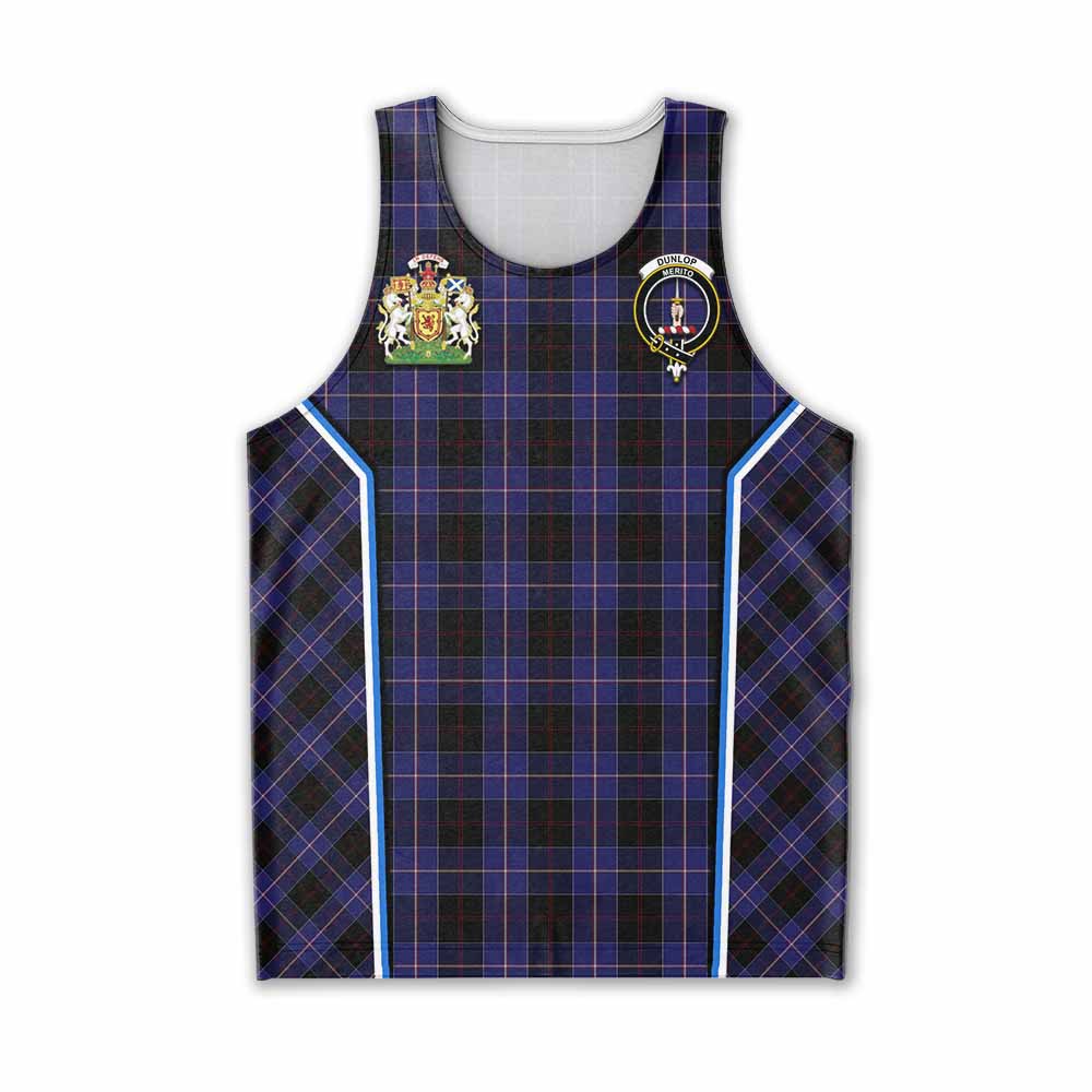 Dunlop Tartan Crest Men Tank Top Scotland Coat of Arm Flag Style - Tartan Vibes Clothing