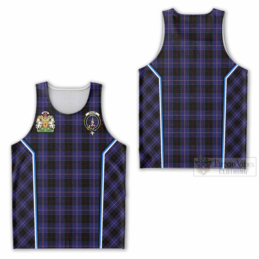 Dunlop Tartan Crest Men Tank Top Scotland Coat of Arm Flag Style - Tartan Vibes Clothing