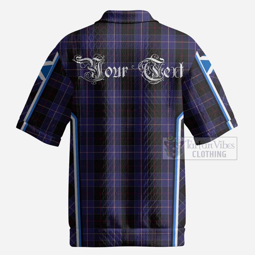 Dunlop Tartan Crest Men’s Polo Sweater Top Scotland Coat of Arm Flag Style