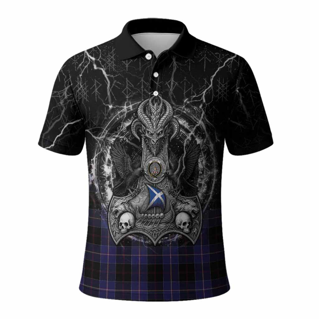 Dunlop Tartan Crest Polo Shirt Celtic Odin's Raven Legacy