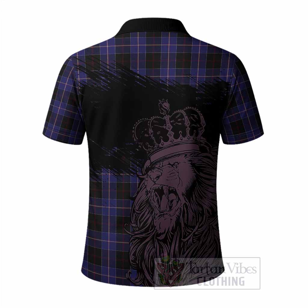 Dunlop Tartan Crest Polo Shirt Crowned Lion Heritage Style