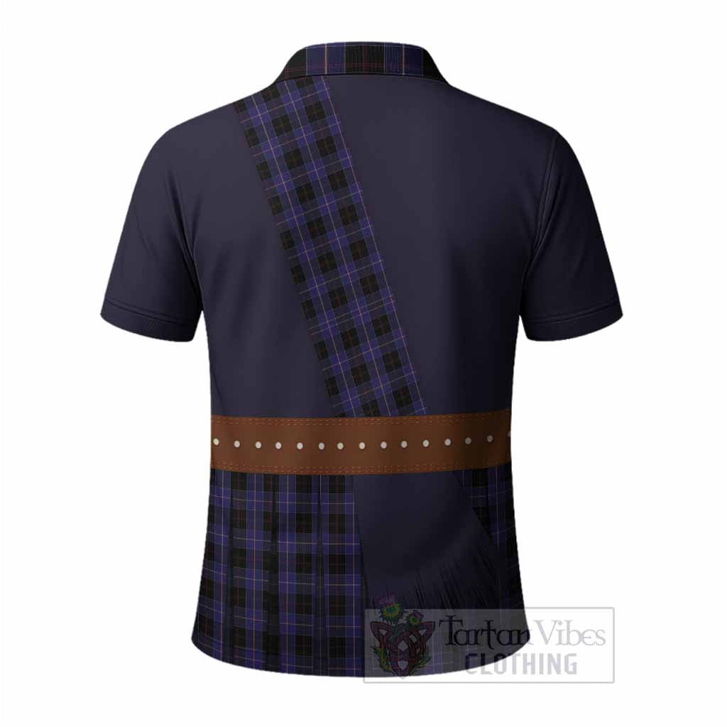 Dunlop Tartan Crest Polo Shirt Kilt Costume Style