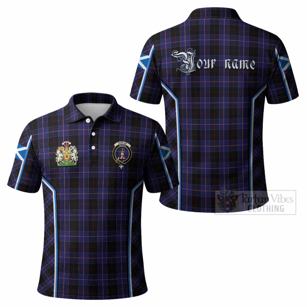 Dunlop Tartan Crest Polo Shirt Scotland Coat of Arm Flag Style - Tartan Vibes Clothing