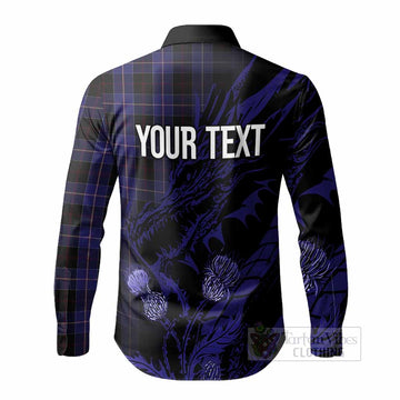 Dunlop Tartan Crest Scottish Long Sleeve Button Shirts Dragon and Thistle