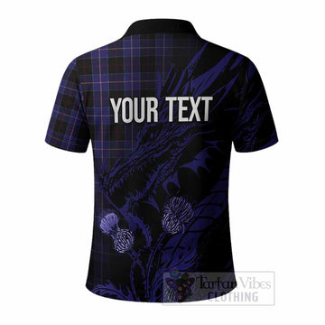 Dunlop Tartan Crest Scottish Polo Shirt Dragon and Thistle