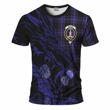 Dunlop Tartan Crest Scottish T-Shirt Dragon and Thistle
