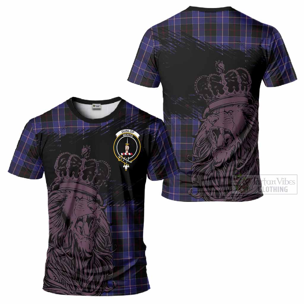 Dunlop Tartan Crest T-Shirt Crowned Lion Heritage Style