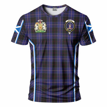Dunlop Tartan Crest T-shirt Scotland Coat of Arm Flag Style - Tartan Vibes Clothing