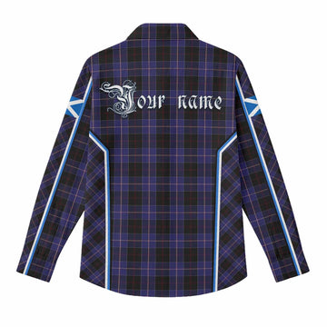 Dunlop Tartan Crest Women Casual Shirt Scotland Coat of Arm Flag Style