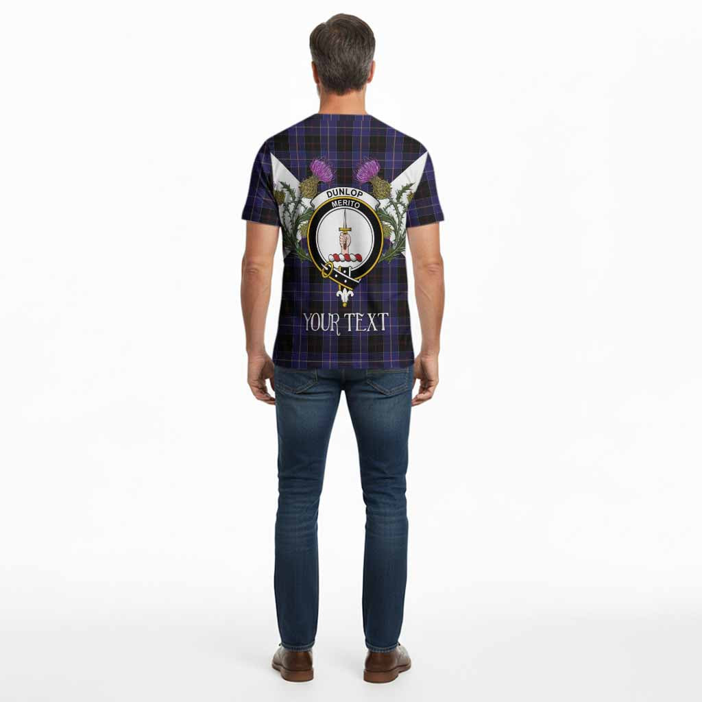 Dunlop Tartan Family Crest Cotton T-shirt Scottish Burns Night Thistle Floral