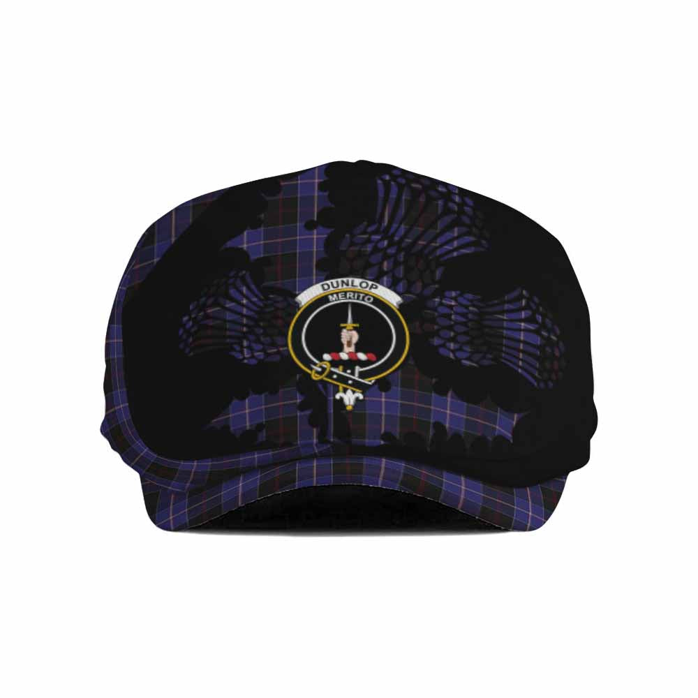 Dunlop Tartan Family Crest Flat Cap, Jeff Cap Scotland Thistle Floral