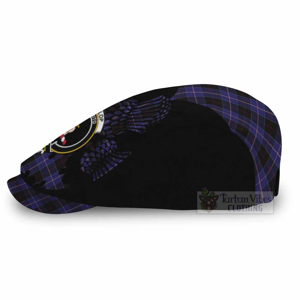 Dunlop Tartan Family Crest Flat Cap, Jeff Cap Scotland Thistle Floral