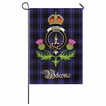 Dunlop Tartan Family Crest Garden Flag Royal Thistle Welcome Style