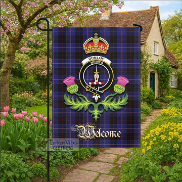 Dunlop Tartan Family Crest Garden Flag Royal Thistle Welcome Style