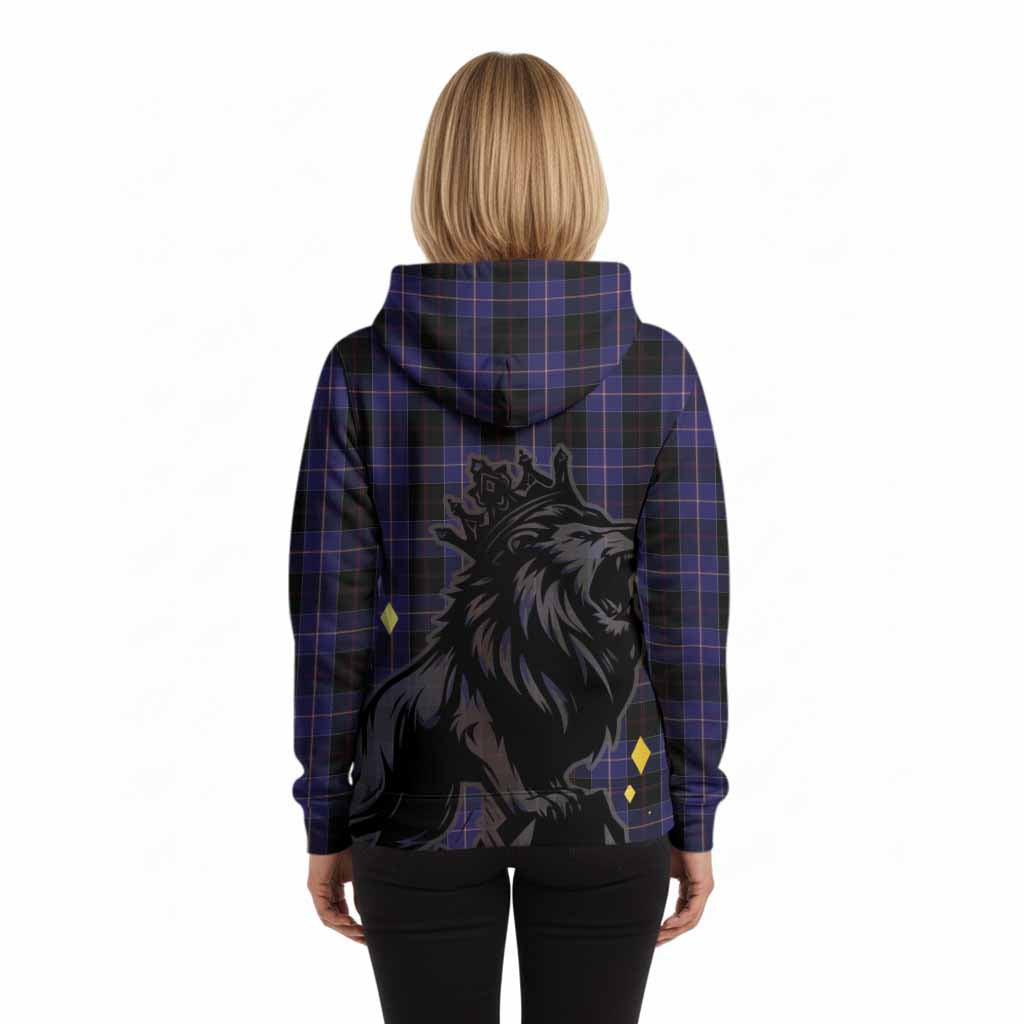 Dunlop Tartan Family Crest Hoodie Crowned Lion Roaring