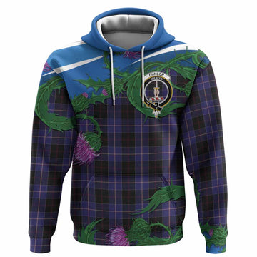 Dunlop Tartan Family Crest Hoodie Thistle in Minimalism