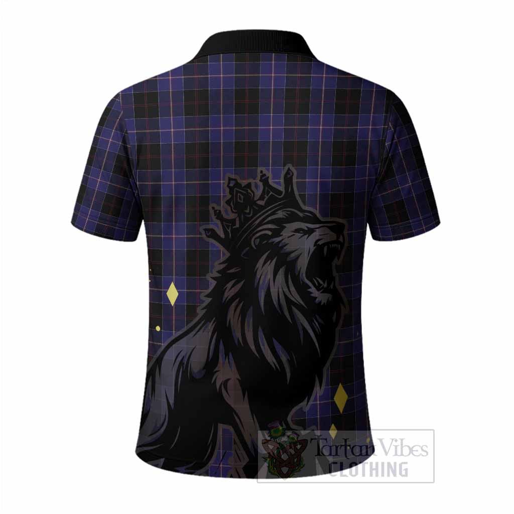 Dunlop Tartan Family Crest Polo Shirt Crowned Lion Roaring