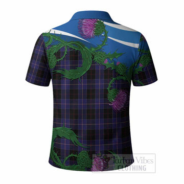 Dunlop Tartan Family Crest Polo Shirt Thistle in Minimalism