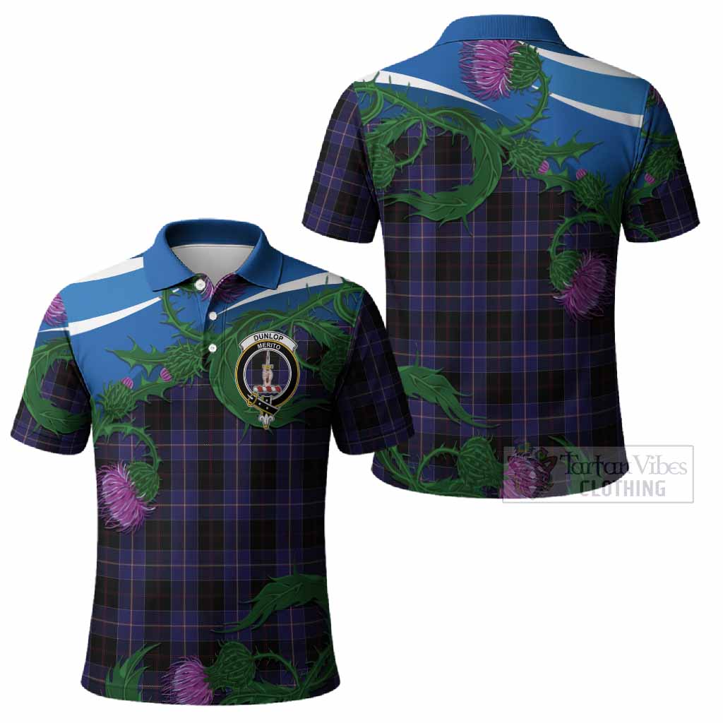 Dunlop Tartan Family Crest Polo Shirt Thistle in Minimalism