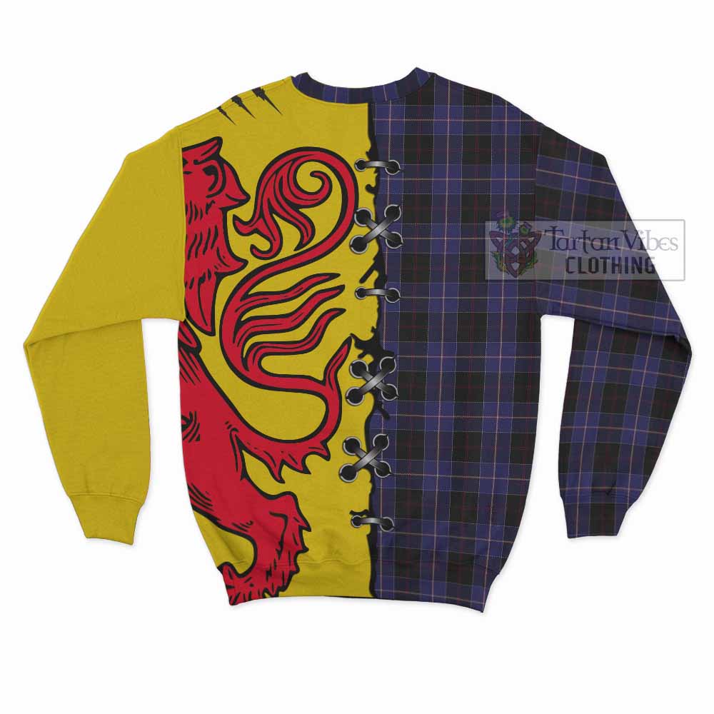 Dunlop Tartan Family Crest Sweatshirt Lion Rampant Honor - Tartan Vibes Clothing